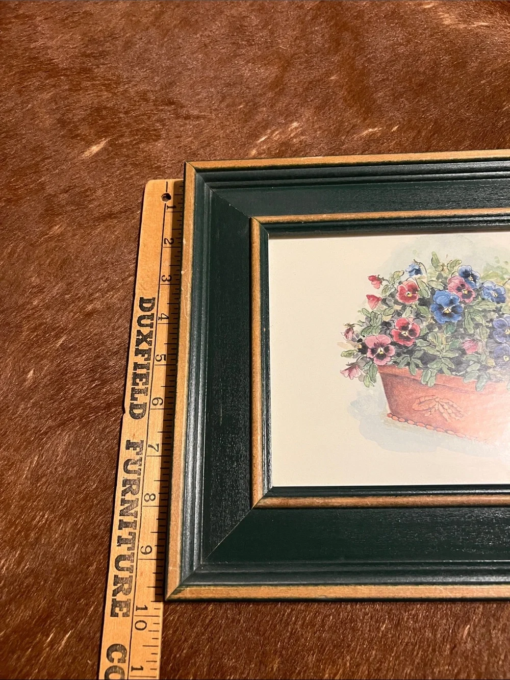 Peggy Abrams American Artist Signed Pansy Print Framed